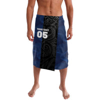 France And New Zealand Rugby Custom Lavalava Les Bleus Rooster With Maori Tiki LT05 Black - Polynesian Pride