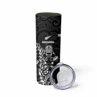 France And New Zealand Rugby Custom Skinny Tumbler Les Bleus Rooster With Maori Tiki LT05 - Polynesian Pride