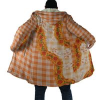 Orange Hawaii Palaka Cloak Hawaiian Ilima Lei
