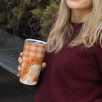 Orange Hawaii Palaka Tumbler Cup Hawaiian Ilima Lei