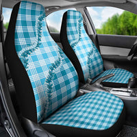 Blue Hawaii Palaka Car Seat Cover Hawaiian Pikake Lei LT05 - Polynesian Pride
