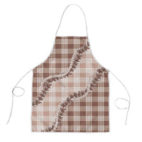 Beige Hawaii Palaka Apron Hawaiian Pikake Lei