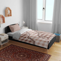 Beige Hawaii Palaka Bedding Set Hawaiian Pikake Lei LT05 - Polynesian Pride