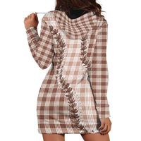 Beige Hawaii Palaka Hoodie Dress Hawaiian Pikake Lei LT05 - Polynesian Pride