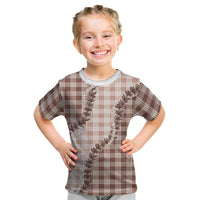 Beige Hawaii Palaka Kid T Shirt Hawaiian Pikake Lei LT05 Beige - Polynesian Pride