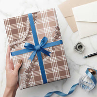Beige Hawaii Palaka Wrapping Paper Hawaiian Pikake Lei LT05 - Polynesian Pride