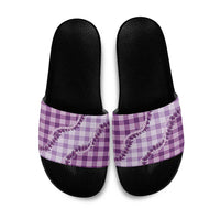 Violet Hawaii Palaka Slide Sandals Hawaiian Pikake Lei LT05 Violet - Polynesian Pride