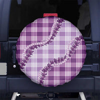 Violet Hawaii Palaka Spare Tire Cover Hawaiian Pikake Lei LT05 No hole Violet - Polynesian Pride