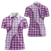 Violet Hawaii Palaka Women Polo Shirt Hawaiian Pikake Lei LT05 - Polynesian Pride
