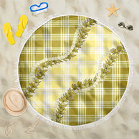 Yellow Hawaii Palaka Beach Blanket Hawaiian Pikake Lei LT05 One Size 150cm Yellow - Polynesian Pride