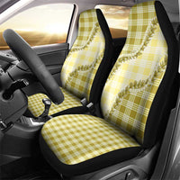 Yellow Hawaii Palaka Car Seat Cover Hawaiian Pikake Lei LT05 - Polynesian Pride