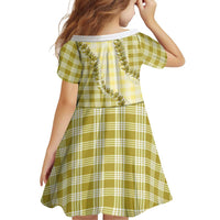 Yellow Hawaii Palaka Family Matching Summer Maxi Dress and Hawaiian Shirt Hawaiian Pikake Lei LT05 - Polynesian Pride