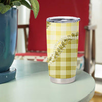Yellow Hawaii Palaka Tumbler Cup Hawaiian Pikake Lei LT05 - Polynesian Pride