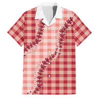 Red Hawaii Palaka Hawaiian Shirt Hawaiian Pikake Lei LT05 Red - Polynesian Pride