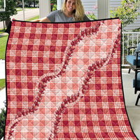 Red Hawaii Palaka Quilt Hawaiian Pikake Lei LT05 Red - Polynesian Pride