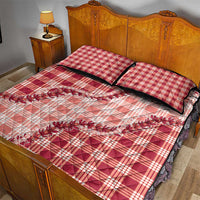 Red Hawaii Palaka Quilt Bed Set Hawaiian Pikake Lei LT05 - Polynesian Pride