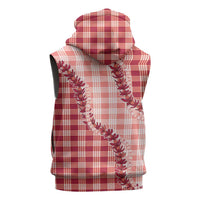 Red Hawaii Palaka Sleeveless Zip Hoodie Hawaiian Pikake Lei LT05 - Polynesian Pride
