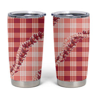 Red Hawaii Palaka Tumbler Cup Hawaiian Pikake Lei LT05 Red - Polynesian Pride