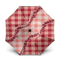 Red Hawaii Palaka Umbrella Hawaiian Pikake Lei