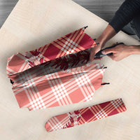 Red Hawaii Palaka Umbrella Hawaiian Pikake Lei