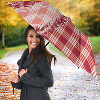 Red Hawaii Palaka Umbrella Hawaiian Pikake Lei