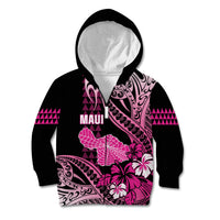 Hawaii Maui Upena Kiloi Kid Hoodie Kakau Tribal Pattern Pink Version