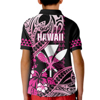 Hawaii Maui Upena Kiloi Kid Polo Shirt Kakau Tribal Pattern Pink Version