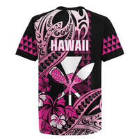 Hawaii Maui Upena Kiloi Rugby Jersey Kakau Tribal Pattern Pink Version