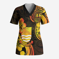 Personalised Kiribati Independence Day Scrub Top 46th Anniversary - Polynesian Pride