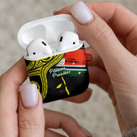 Vanuatu Penama Day AirPods Case Grunge Flag Style - Polynesian Pride