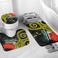Vanuatu Penama Day Bathroom Set Grunge Flag Style - Polynesian Pride