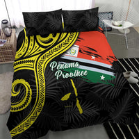 Vanuatu Penama Day Bedding Set Grunge Flag Style LT05 - Polynesian Pride