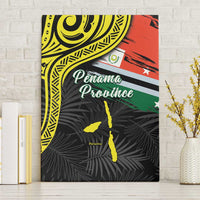 Vanuatu Penama Day Canvas Wall Art Grunge Flag Style - Polynesian Pride