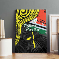 Vanuatu Penama Day Canvas Wall Art Grunge Flag Style - Polynesian Pride