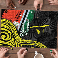 Vanuatu Penama Day Puzzle Grunge Flag Style - Polynesian Pride