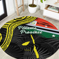 Vanuatu Penama Day Round Carpet Grunge Flag Style - Polynesian Pride