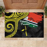 Vanuatu Penama Day Rubber Doormat Grunge Flag Style - Polynesian Pride