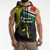 Personalised Vanuatu Penama Day Sleeveless Zip Hoodie Grunge Flag Style - Polynesian Pride