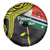 Vanuatu Penama Day Spare Tire Cover Grunge Flag Style - Polynesian Pride