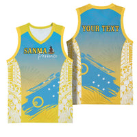 Personalised Vanuatu Sanma Day Basketball Jersey Special Style - Polynesian Pride
