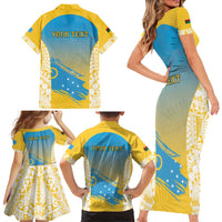 Personalised Vanuatu Sanma Day Family Matching Short Sleeve Bodycon Dress and Hawaiian Shirt Special Style - Polynesian Pride