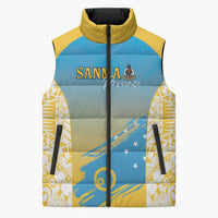 Personalised Vanuatu Sanma Day Sleeveless Puffer Jacket Special Style - Polynesian Pride