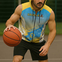 Personalised Vanuatu Sanma Day Sleeveless Zip Hoodie Special Style - Polynesian Pride