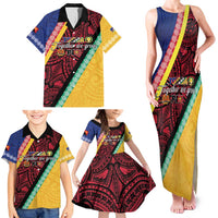 Love Torba PNG Day Family Matching Tank Maxi Dress and Hawaiian Shirt Together We Grow - Polynesian Pride