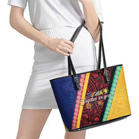 Love Torba PNG Day Leather Tote Bag Together We Grow - Polynesian Pride