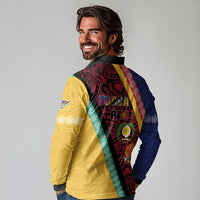 Love Torba PNG Day Long Sleeve Polo Shirt Together We Grow - Polynesian Pride