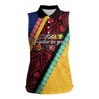 Love Torba PNG Day Women Sleeveless Polo Shirt Together We Grow - Polynesian Pride