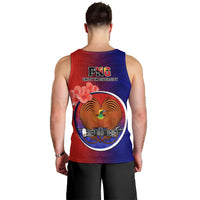 Papua New Guinea Central Province Men Tank Top Mix Coat Of Arms Polynesian Pattern LT05 - Polynesian Pride