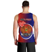 Personalized Papua New Guinea Central Province Men Tank Top Mix Coat Of Arms Polynesian Pattern LT05 - Polynesian Pride