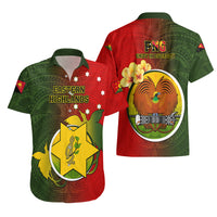 Papua New Guinea Eastern Highlands Province Hawaiian Shirt Mix Coat Of Arms Polynesian Pattern LT05 - Polynesian Pride
